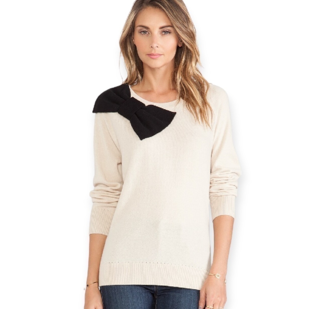 Kate Spade Wool Slouchy Raglan Sweater Deco Beige XS